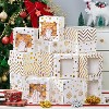 Joyfy 24 Pcs Christmas Cookie Boxes, Gold Foil Treat Box with Window, Gift-Giving Bakery Gift Wrapping Box for Pastries Cupcakes Cookies Donuts - 2 of 4