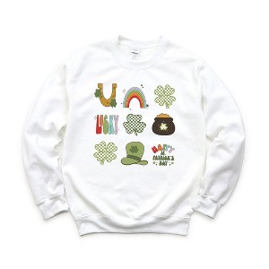 Simply Sage Market Women's Graphic Sweatshirt St. Patrick's Icons Chart - 1 of 3