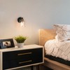 LNC Chayote Polished Gold and Matte Black Modern/Contemporary  Vanity  Lights,Clear Glass Bell Shade, 1 Light/ 2 Light/ 3 Light/4 Light - 4 of 4