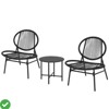 Outdoor 3-Piece Seating Acapulco Chair All Weather Small Patio Bistro Set of 2 Chairs - 2 of 4