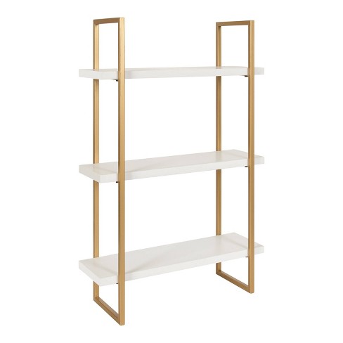 Gold Metal Wall Shoe Rack Shelf 