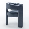 SEYNAR Modern Glam PU Leather Upholstered Dining Chair, Open-Back Accent Chair Set of 6 - 3 of 4