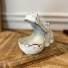 Slickblue White Cast Iron Hippo Storage Box, Decorative Container, Home Accent, White, 7.9"x3.5"x5.5" - 3 of 4