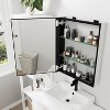 Wooakway 26"H*20"W Glass Medicine Cabinet Wall Mounted Bathroom Storage Cabinet with Adjustable Shelves - 4 of 4