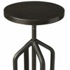 HomeRoots 39" Black Manufactured Wood and Iron Backless Swivel Bar Chair - 4 of 4