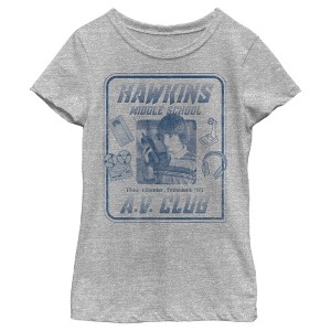 Girl's Stranger Things Hawkins Middle School A.V. Club T-Shirt - 1 of 4