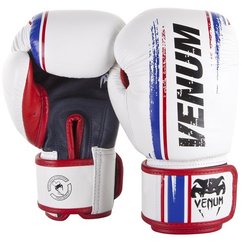 Venum Bangkok Spirit Hooking and Loop Sparring Boxing Gloves - 16 oz. -  White