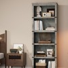 67" Tall Wooden 5-Tier Bookcase - Farmhouse Style Floor Standing Display Shelf for Living Room - 4 of 4