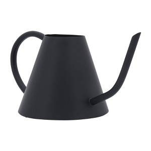 6" Decorative Metal Watering Can Black - Sagebrook Home: Indoor Garden Accessory - 1 of 4