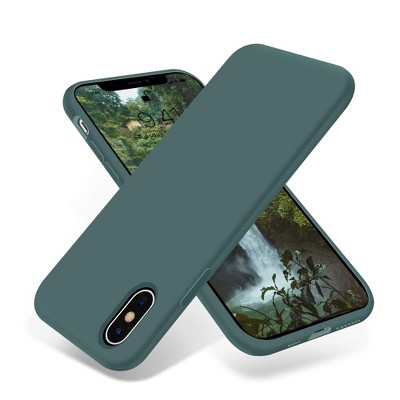 BONGEEK Compatible with iPhone Xs Max Case,Slim Fit iPhone Case Liquid Silicone Gel Cover with Protection Anti-Scratch Shockproof Case-Pine Green