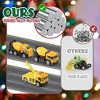Aoibox 24 Piece Christmas Advent Calendar Alloy Construction Vehicle Toy Set for Kids 3 8 Years Countdown Gift with Maps Yellow - 4 of 4