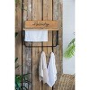 Vynxaria Industria Decorative Wall Shelf - Iron & Wood Wall-Mounted-Black+Brown - 3 of 4