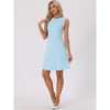 INSPIRE CHIC Women's Work Round Neck Sleeveless Fit and Flare Dresses - 3 of 4
