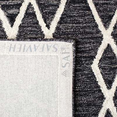 Ivory Diamond Hand-Tufted Wool Round Area Rug