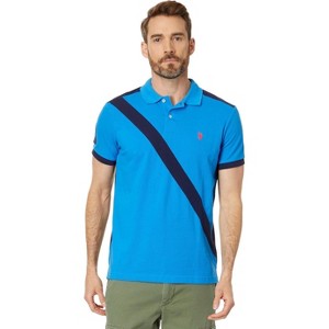 U.S. Polo Assn. Men's Slim Fit Short Sleeve Sash Front Pique Polo Shirt - 1 of 3