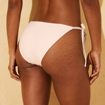 Shade & Shore Women's Crochet Contrast Trim High Leg Cheeky Coverage Bikini Bottom - Shade & Shore™ Cream M — фото 2