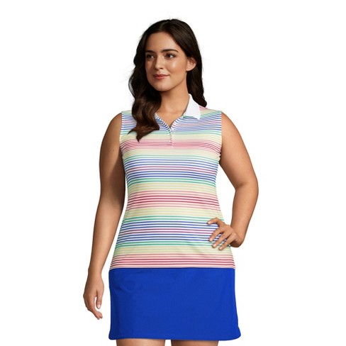 Plus size women's sleeveless hotsell polo shirts