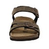 CUSHIONAIRE Lauri Cork Footbed Sandals for Women with Back Strap – Walking Style with Adjustable Buckle Ankle Strap Footbed Slides - 3 of 4