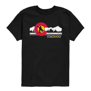 Boys' - Instant Message - Colorado Flag Snowboarder Short Sleeve Graphic T-Shirt - 1 of 4