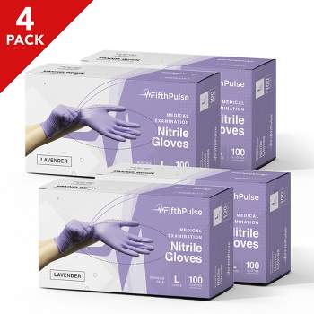 FifthPulse Bulk Lilac Nitrile Exam Gloves, Perfect for Cleaning, Cooking & Medical Uses