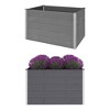 vidaXL Gray Garden Raised Bed – Outdoor Wood-Plastic Composite, Long-Lasting and Weather Resistant Plant Bed with a Modern Design - 2 of 4