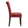Set of 2 Nosse Parson Dining Chairs Faux Leather Wine Red - Inspire Q - 3 of 4