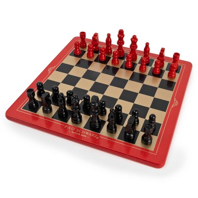 FAO Schwarz - Wood Chess, Checkers and Tic-Tac-Toe Game Set