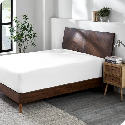 Twin XL White Organic Cotton Jersey Fitted Sheet