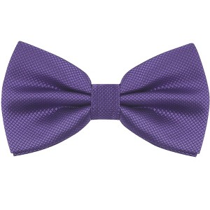 INSPIRE CHIC Men's Adjustable Solid Pre-tied Bow Tie - 1 of 4