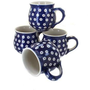 Blue Rose Polish Pottery K090-4 Manufaktura Bubble Mug Set