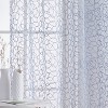 HLC.ME Audrey Embroidered Sheer Voile Light Filtering Grommet Curtain Panels - Set of 2 - 4 of 4