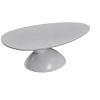 GDFStudio Arin Modern Fiberglass Oval Coffee Table with Sculptural Pedestal Base - 4 of 4