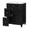 Chery Life 24" Bathroom Vanity Cabinet with Ceramic Sink, 2 Drawers, 1 Door - 3 of 4