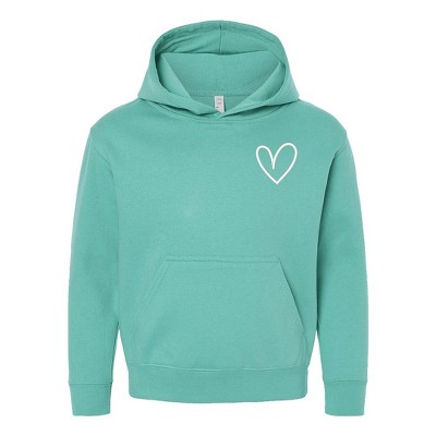 The Juniper Shop Embroidered Hand Drawn Heart Youth Graphic Hoodie