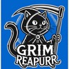 Black Cat Grim Reapurr  Adult Crew Neck Short Sleeve Tee - 2 of 2