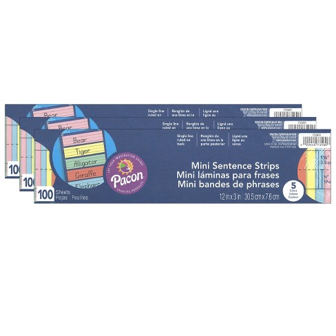 Pacon Assorted Colors Blank Flash Cards 