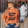 Simply Sage Market Women's Country Music Is Good For The Soul Short Sleeve Garment Dyed Tee - 2 of 3