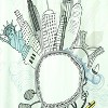 Carnation Home Fashions "Funky City" Heavier Weight 100% polyester Fabric shower curtain - Multi 70x72" - 3 of 3