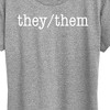 Women's - Instant Message - They Them Pronouns Short Sleeve Graphic T-Shirt - 2 of 4