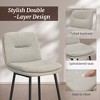 Arceso 1PC 26 Inch Bar Stools, Double-Layer Upholstered Counter Height Bar Stools for Kitchen Island, Faux Leather Barstools with Back and Footrest - 2 of 4