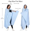 Catalonia Women Hooded Wearable Blanket Cape Cardigan Cloak Wrap Shawls Snuggy Fuzzy Fleece Cape with Hand Pockets, Woman Cozy Gift Plush Throw Wrap - 4 of 4