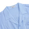 Men's Linen Shirts Short Sleeve Casual Button Down Shirts Lightweight Summer Beach Shirt with Pocket - 3 of 4