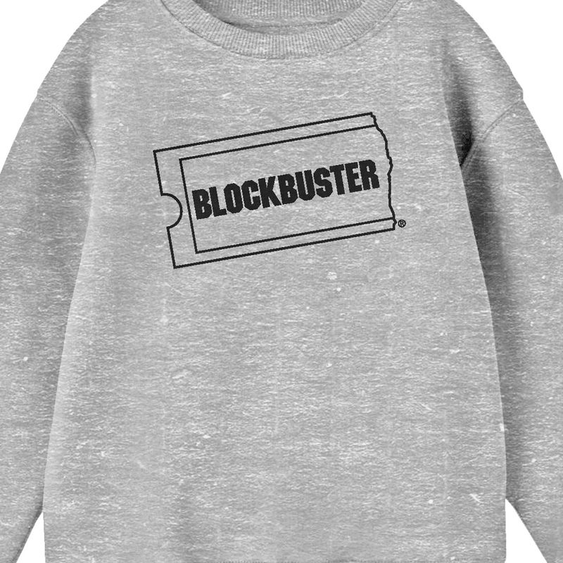 Blockbuster Black Logo Junior's Gray Sweatshirt, 2 of 3