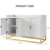 Buffet Cabinet with Storage, Accent Sideboard with Doors, Fluted Credenza Modern Buffet Table, Console Cabinets for Living Room Kitchen Dining Room - 2 of 4