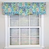 RLF Home 100% Cotton Dazzle Provance With Poly/Cotton Ivory lining Rod Pocket Valance 50" x 17" Blue - 2 of 4