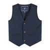 Andy & Evan  Toddler  Navy Vest, Red Plaid Buttondown & Grey Twill Pant Set - 3 of 4