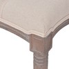vidaXL Bench Linen Solid Wood 59.1 in. x 15.7 in. x 18.9 in. Cream White - 4 of 4