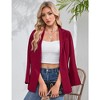 Blazer For Women Long Sleeve Open Front Casual Single Breasted Office Blazer With Pockets - 4 of 4