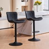 YOUNIKE Leather Upholstered Barstools Set of 2 Modern Adjustable Swivel Counter Height Bar Stools with Backrest 19.09"Wx20.87"Dx(32.68"-42.13")H - image 2 of 4