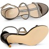 Allegra K Women's Rhinestone Ankle Strap Stiletto Heeled Sandals - 4 of 4